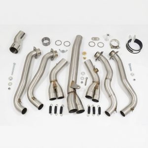 GSXR 1000 L7 - M4 2017 - 2024 De - Cat Full Exhaust System 200mm Oval Stainless Carbon Tip Silencer