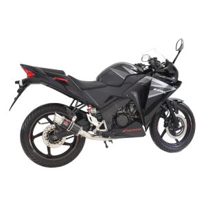 CBR 125 CBR125R 2011 - 2018 Big Bore Exhaust System + 200mm Round Carbon Silencer