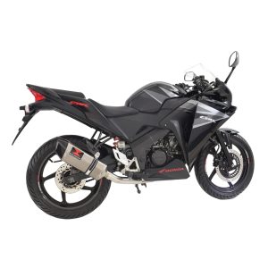 CBR 125 CBR125R 2011 - 2018 Big Bore Exhaust System + 300mm Hexagonal Stainless Carbon Tip Silencer