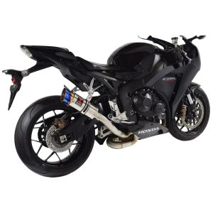 CBR1000RR Fireblade 2014-2016 High Level Link PiSpe + 200mm Round Blue Tip Stainless Silencer