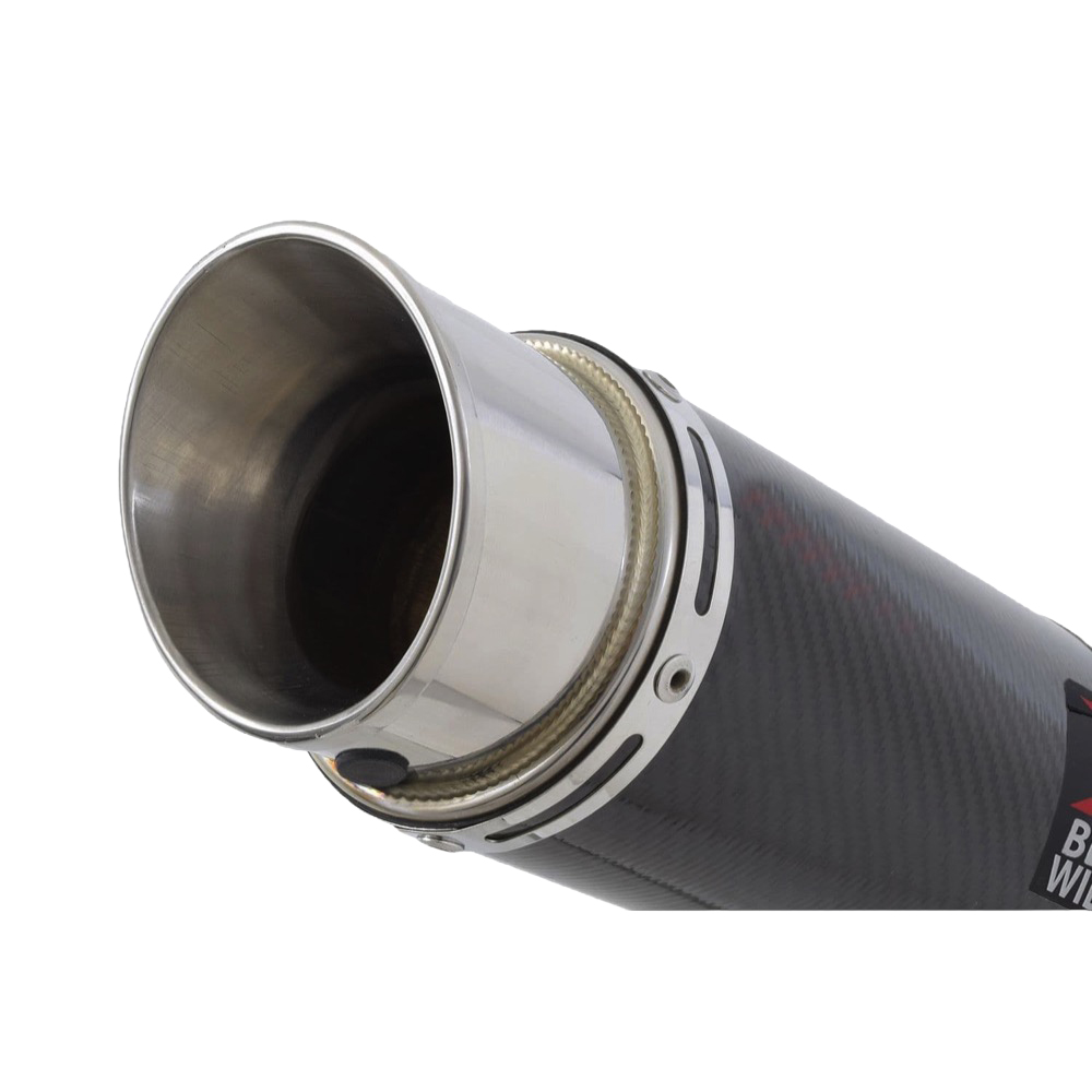 CBR650R 2024 - 2026 Low Level Exhaust System 200mm Round Carbon Silencer - Image 6
