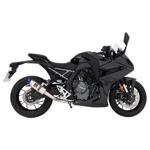 GSX - 8R 2025 - 2026 Exhaust System 200 mm Round GP Stainless Steel Blue Tip Silencer