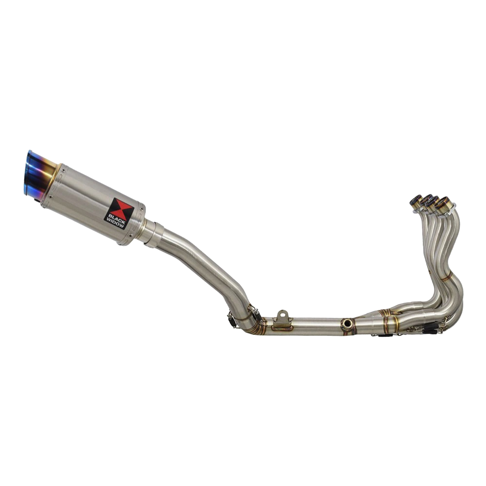 GSXR 600 K6 K7 2006 2007 De Cat Exhaust System + 200mm Round Blue Tip Stainless Silencer - Image 2