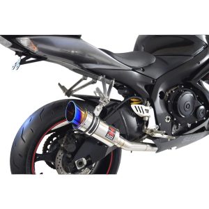 GSXR 600 K6 K7 2006 2007 De Cat Exhaust System + 200mm Round Blue Tip Stainless Silencer