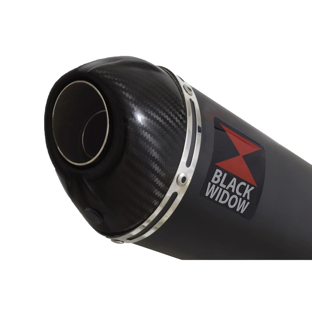 GSXR 750 K8 K9 L0 08 09 10 Race De Cat Exhaust System 200mm Oval Black Stainless Carbon Tip Silencer - Image 5