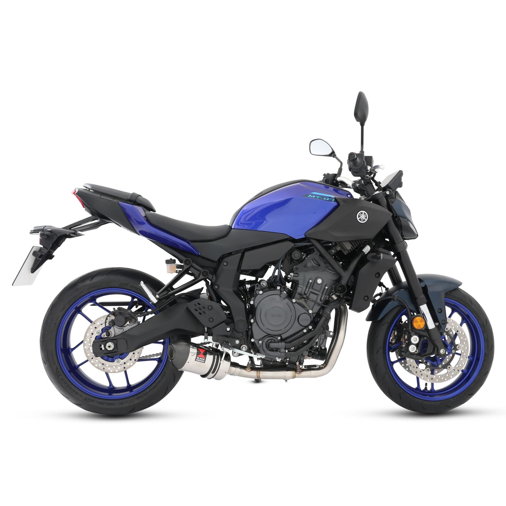 MT - 07 2025 - 2026 De - Cat Exhaust System 200mm Oval Stainless Steel Carbon Tip Silencer