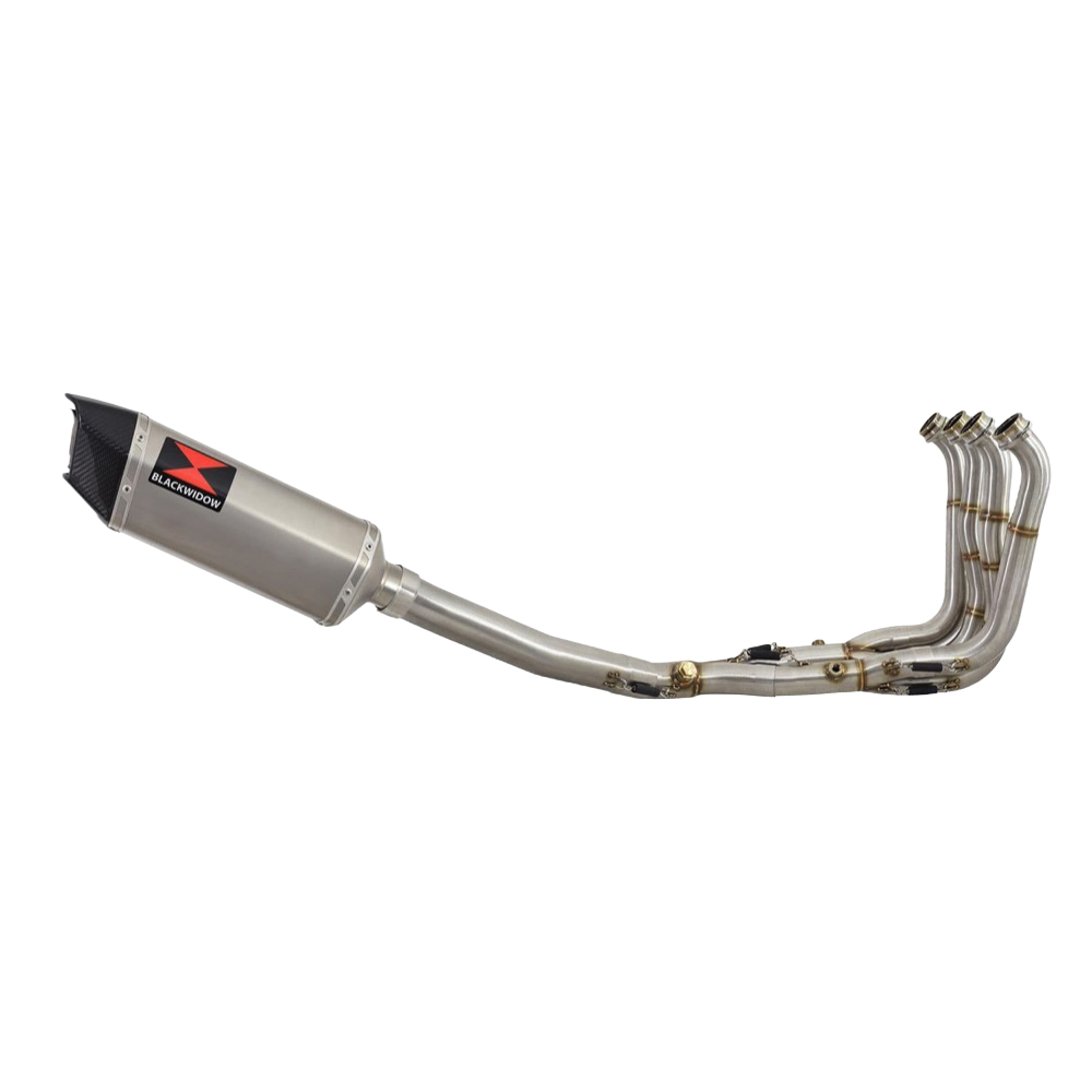 S1000R 2017 - 2020 Performance De Cat Exhaust System 300mm Hexagonal Stainless Carbon Tip Silencer - Image 5