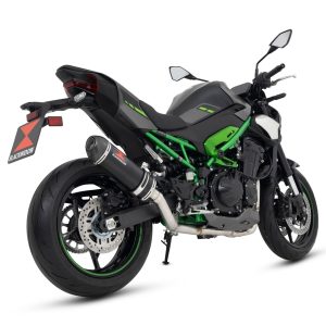 Z900 2025 - 2026 Full Exhaust System 300 mm Oval Black Stainless Steel Carbon Tip Silencer