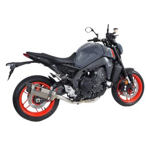 MT09 MT-09 21 - 23 De - Cat High Level Exhaust System 300mm Hexagonal Stainless Carbon Tip Silencer
