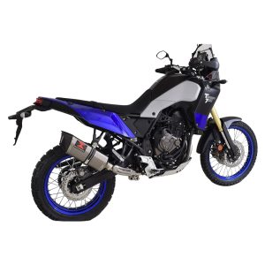 XTZ XT 700 Tenere 2018-2020 De-Cat Exhaust System 300mm Hexagonal Stainless Carbon Tip Silencer