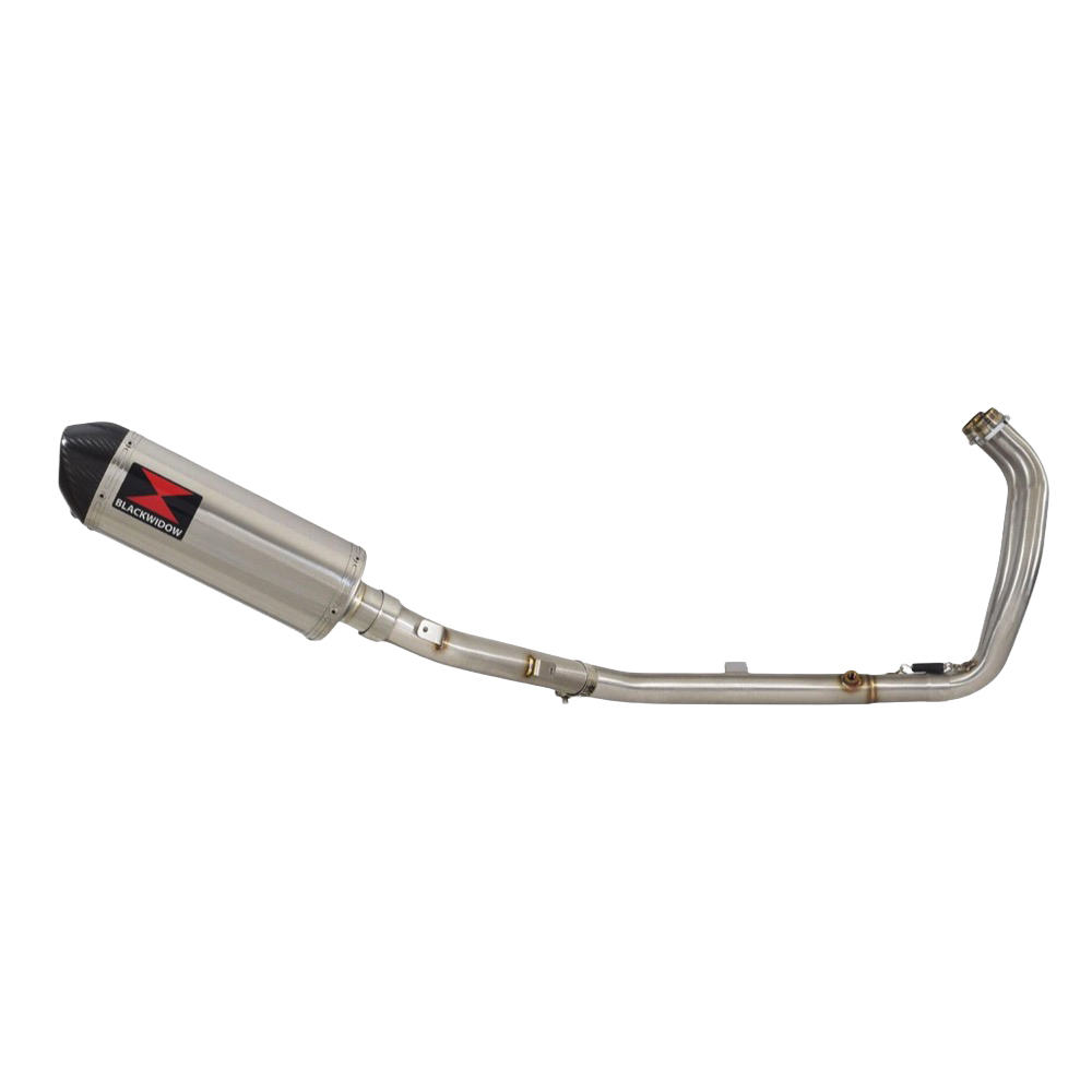 XTZ XT 700 Tenere 2021 - 2024 De - Cat Exhaust System 300mm Oval Stainless Carbon Tip Silencer - Image 3